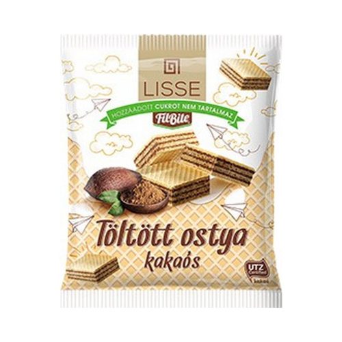 Lissé kakaós krémmel töltött ostya hozzáadott cukor nélkül -180 g