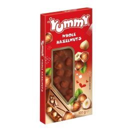 YUMMY kakaós tejtábla egész mogyoróval - 100 g